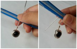 Серьги из бусин и проволоки Серьги из бусин и проволоки